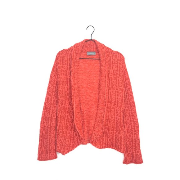 Wooden Ships Open Front Cardigan Sweater, Red, Wool Mohair Blend, Women's S/M - Picture 10 of 10